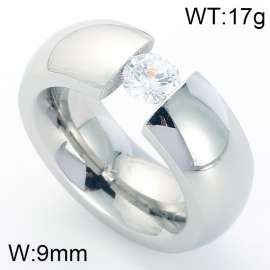 Stainless Steel Stone&Crystal Ring