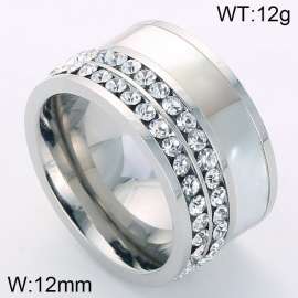 Stainless Steel Stone&Crystal Ring