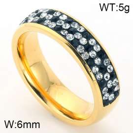 Stainless Steel Stone&Crystal Ring