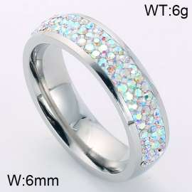 Stainless Steel Stone&Crystal Ring