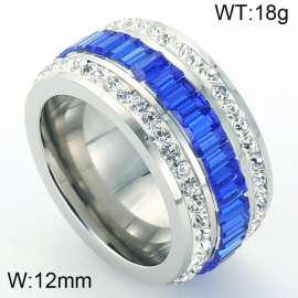 Stainless Steel Stone&Crystal Ring