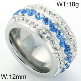 Stainless Steel Stone&Crystal Ring