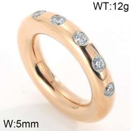 Stainless Steel Stone&Crystal Ring