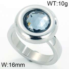 Stainless Steel Stone&Crystal Ring