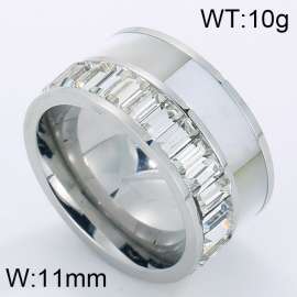 Stainless Steel Stone&Crystal Ring