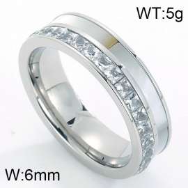 Stainless Steel Stone&Crystal Ring