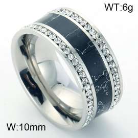 Stainless Steel Stone&Crystal Ring