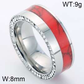 Stainless Steel Stone&Crystal Ring