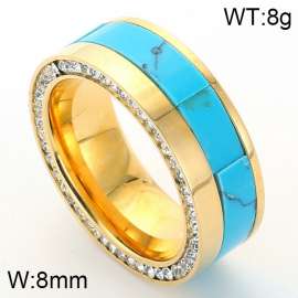 Stainless Steel Stone&Crystal Ring