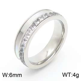 Stainless Steel Stone&Crystal Ring