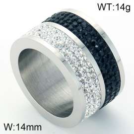 Stainless Steel Stone&Crystal Ring