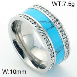 Stainless Steel Stone&Crystal Ring