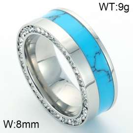 Stainless Steel Stone&Crystal Ring