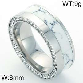 Stainless Steel Stone&Crystal Ring