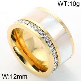 Stainless Steel Stone&Crystal Ring