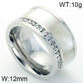 Stainless Steel Stone&Crystal Ring