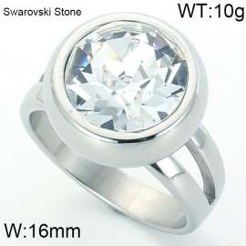 Stainless Steel Stone&Crystal Ring