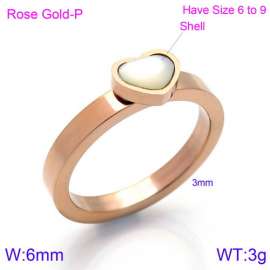 Stainless Steel Rose Gold-plating Ring