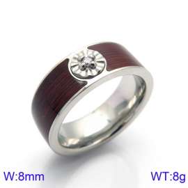 Stainless Steel Stone&Crystal Ring