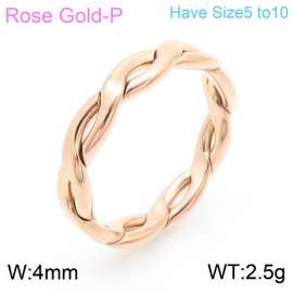 Stainless Steel Rose Gold-plating Ring