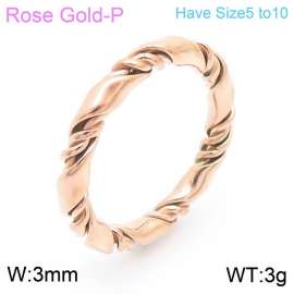 Stainless Steel Rose Gold-plating Ring