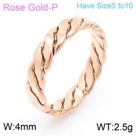 Stainless Steel Rose Gold-plating Ring