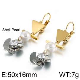 Stainless Steel Stone&Crystal Earring