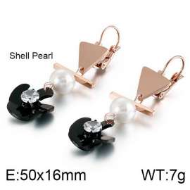 Stainless Steel Stone&Crystal Earring