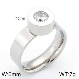 Stainless Steel Stone&Crystal Ring