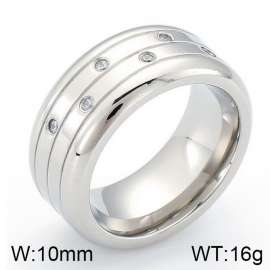 Stainless Steel Stone&Crystal Ring