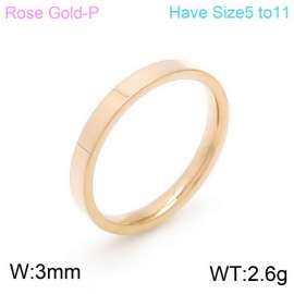 Stainless Steel Rose Gold-plating Ring