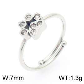 Stainless Steel Stone&Crystal Ring