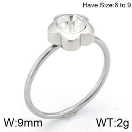 Stainless Steel Stone&Crystal Ring