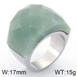 Stainless Steel Stone&Crystal Ring