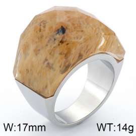 Stainless Steel Stone&Crystal Ring