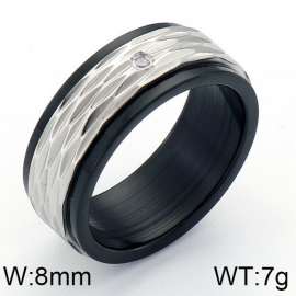 Stainless Steel Stone&Crystal Ring