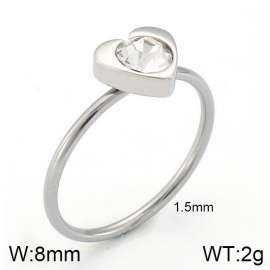 Stainless Steel Stone&Crystal Ring