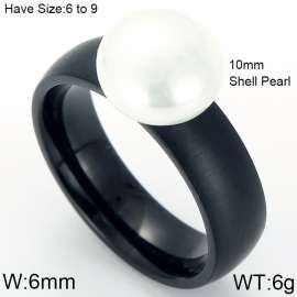 SS Shell Pearl Rings