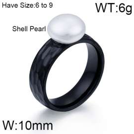 SS Shell Pearl Rings