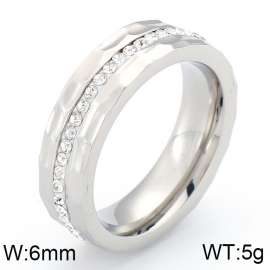 Stainless Steel Stone&Crystal Ring