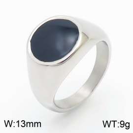 Fashionable and personalized titanium steel smooth steel color circular ring