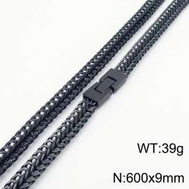 Hip hop stainless steel 600MM keel snake chain black stainless steel necklace