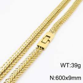 Hip Hop Stainless Steel 600MM Dragon Bone Snake Chain Gold Stainless Steel Necklace