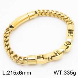 215mm gold buckle splicing chain integrated buckle stainless steel bracelet