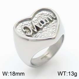Hip Hop Style Love Mom Stainless Steel Couple Mother's Day Ring