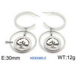 Women's Silver Hoop Earrings Silver Plated Stainless Steel Earrings