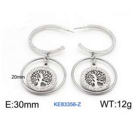 Women's Silver Hoop Earrings Silver Plated Stainless Steel Earrings