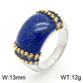 Vintage stainless steel opal ring for women