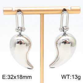 Stainless steel hollow drop earrings for women wedding steel earrings