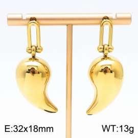 Stainless steel hollow drop earrings for women wedding gold earrings